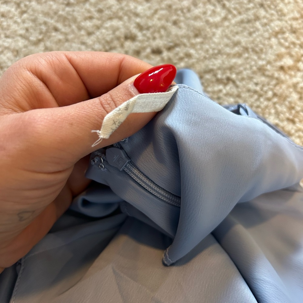 Urban Outfitters Baby Blue Cowl High Neck Mini Dress - Picture 3 of 5